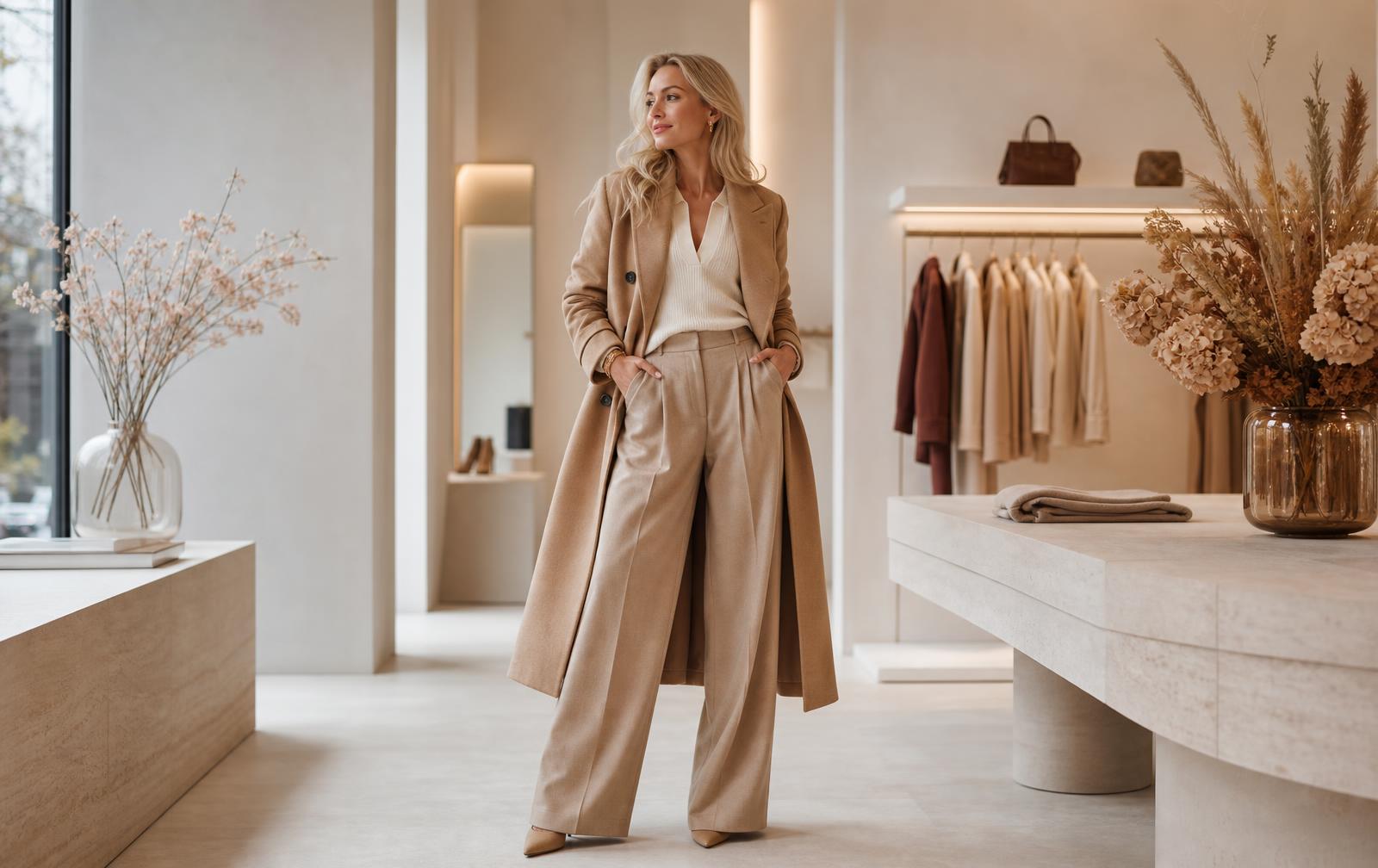 Vier vrouwen met verschillende huidskleuren, leeftijden en maten in kleurrijke luxe outfits