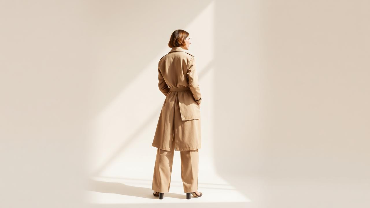 Herfstlook in warme aardetinten met een lange jas
